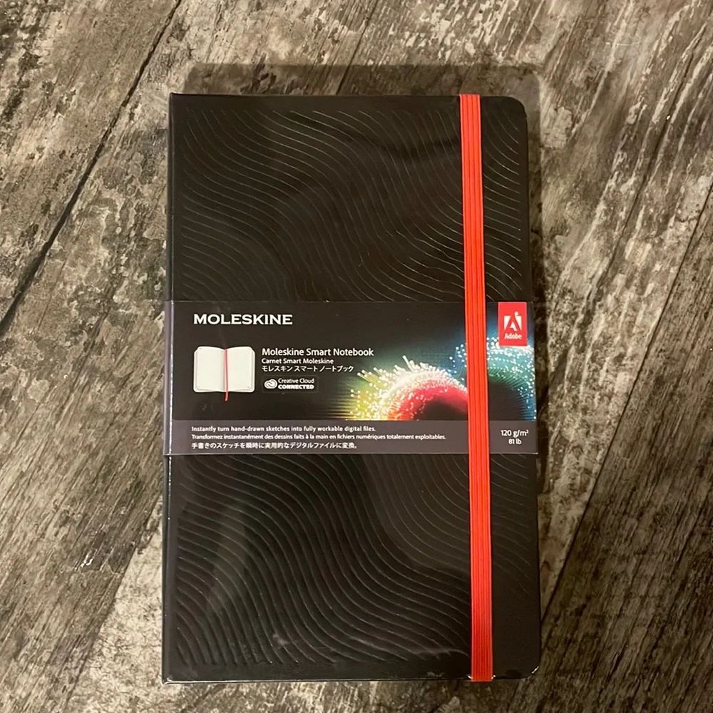 Moleskine Adobe Smart Notebook, Hard Cover SHIPS SAME DAY FREE GIFT